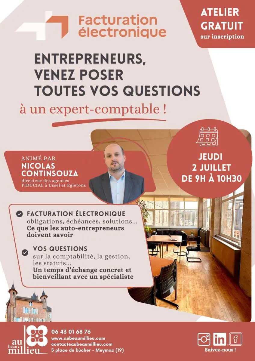 Atelier facturation é ... - Crédit: AU BEAU MILLIEU