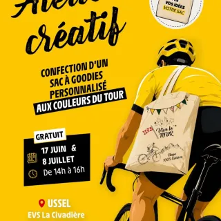 Atelier créatif spécial Tour de France sac à goodies