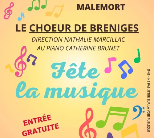 Fête de la musique avec Le Choeur de Bréniges