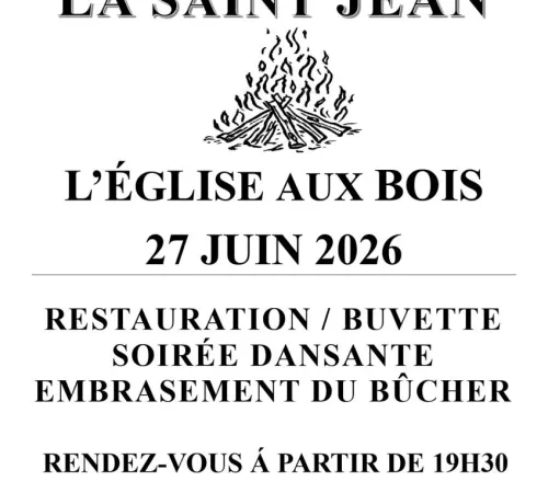Feu de la Saint Jean à l'Eglise aux bois