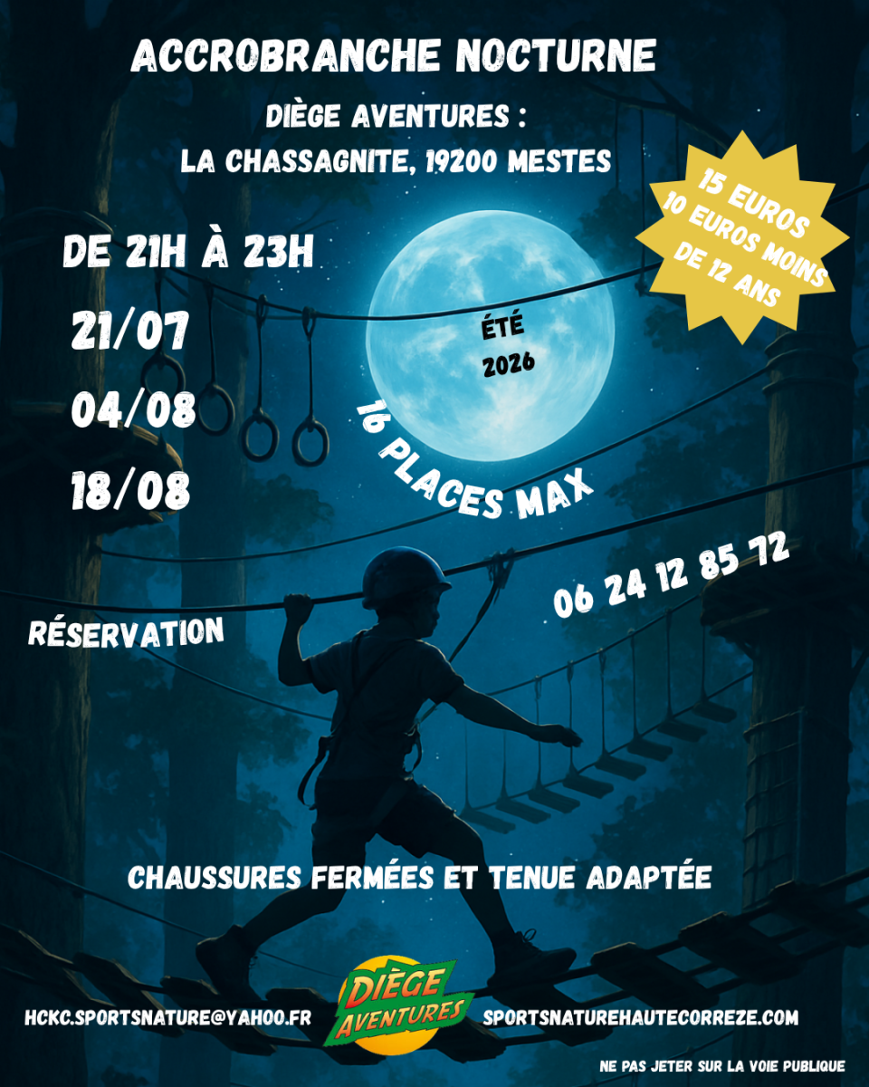 Accrobranche nocturne - Crédit: SSN