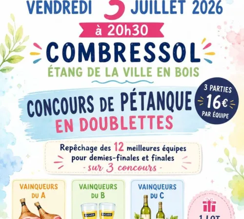 Concours de pétanque en doublette