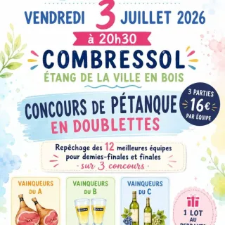 Concours de pétanque en doublette