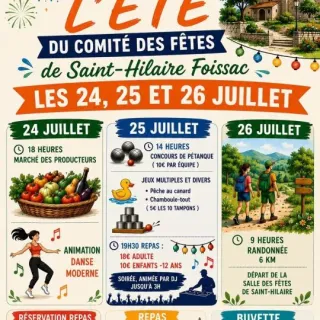 Fête de l'été du comité des fêtes de St Hilaire Foissac