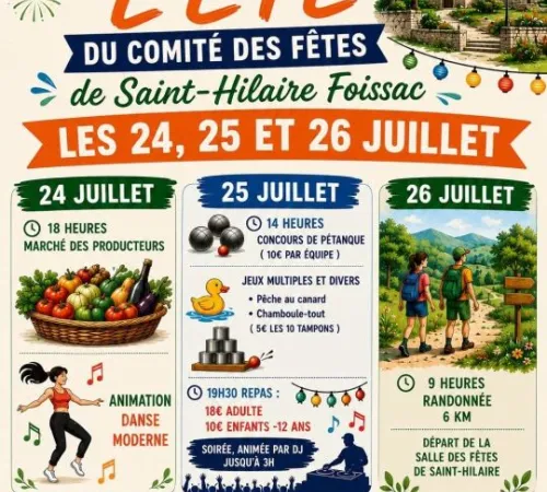 Fête de l'été du comité des fêtes de St Hilaire Foissac