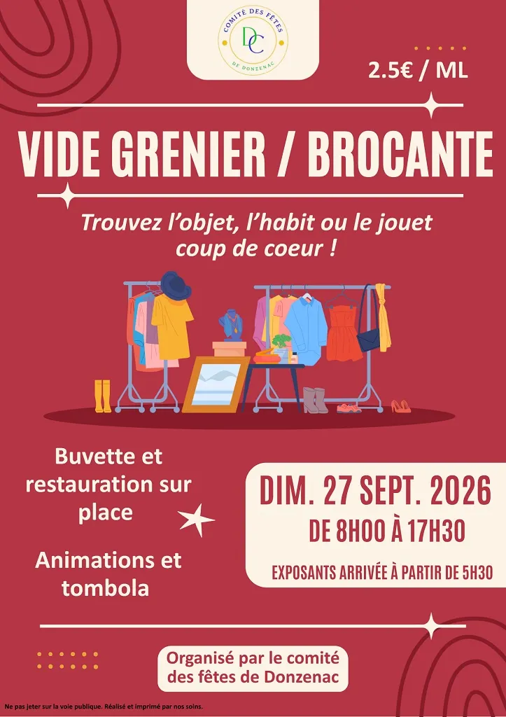 Vide grenier, brocant ... - Crédit: CDF Donzenac