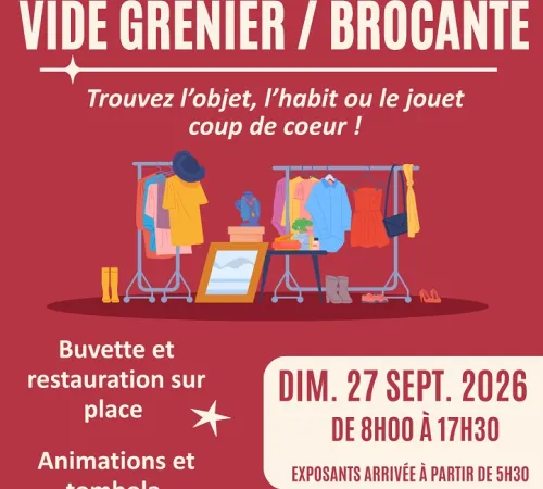 Vide grenier, brocante à Donzenac