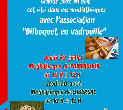 Animation : jeux en bois avec "Bilboquet en vadrouille"