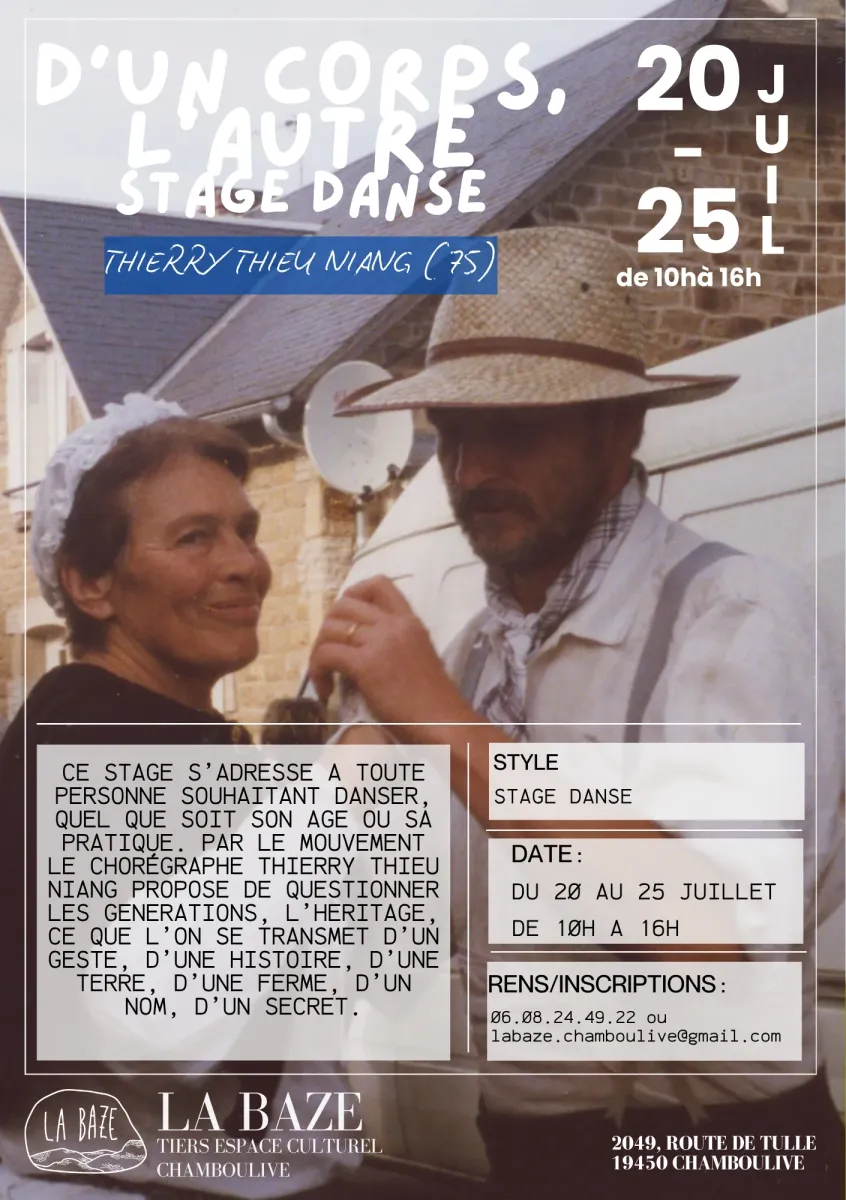 Stage Danse : D'un corps, l'autre avec le chorégraphe Thierry Thieu Niang