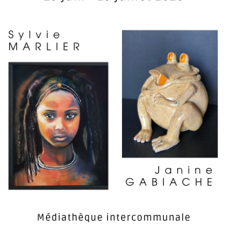 Médiathèque : Exposition de Sylvie MARLIER et Janine GABIACHE