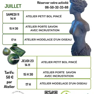 Ateliers céramique chez la souffleuse de verre