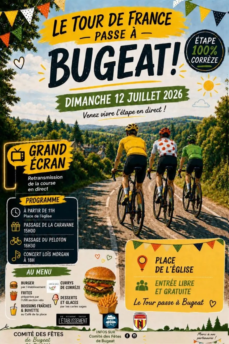 Le Tour de France pas ... - Crédit: © Comité des fêtes Bugeat