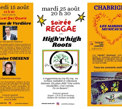 Les mardis musicaux à Chabrignac : soirée chansons françaises