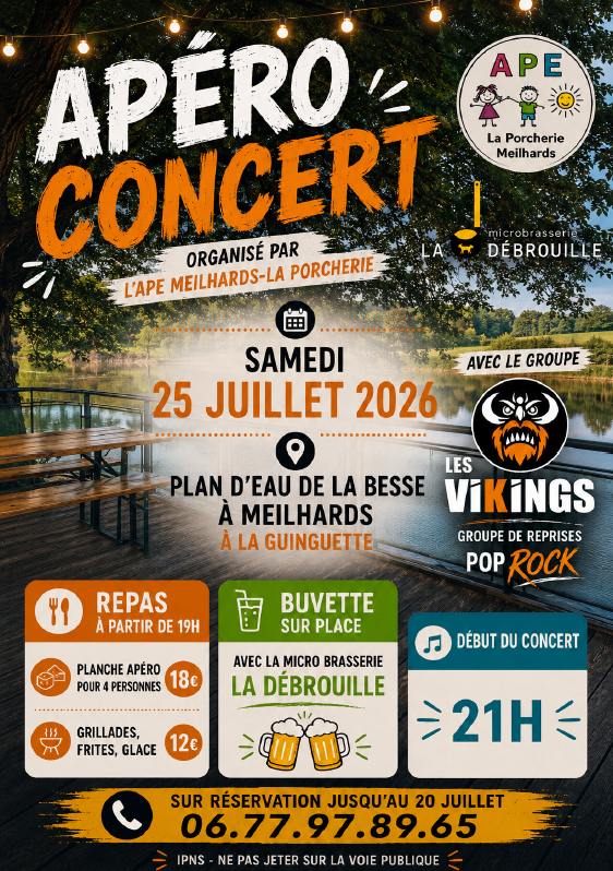 Apero Concert - Crédit: APE de La Porcherie - Meilhards