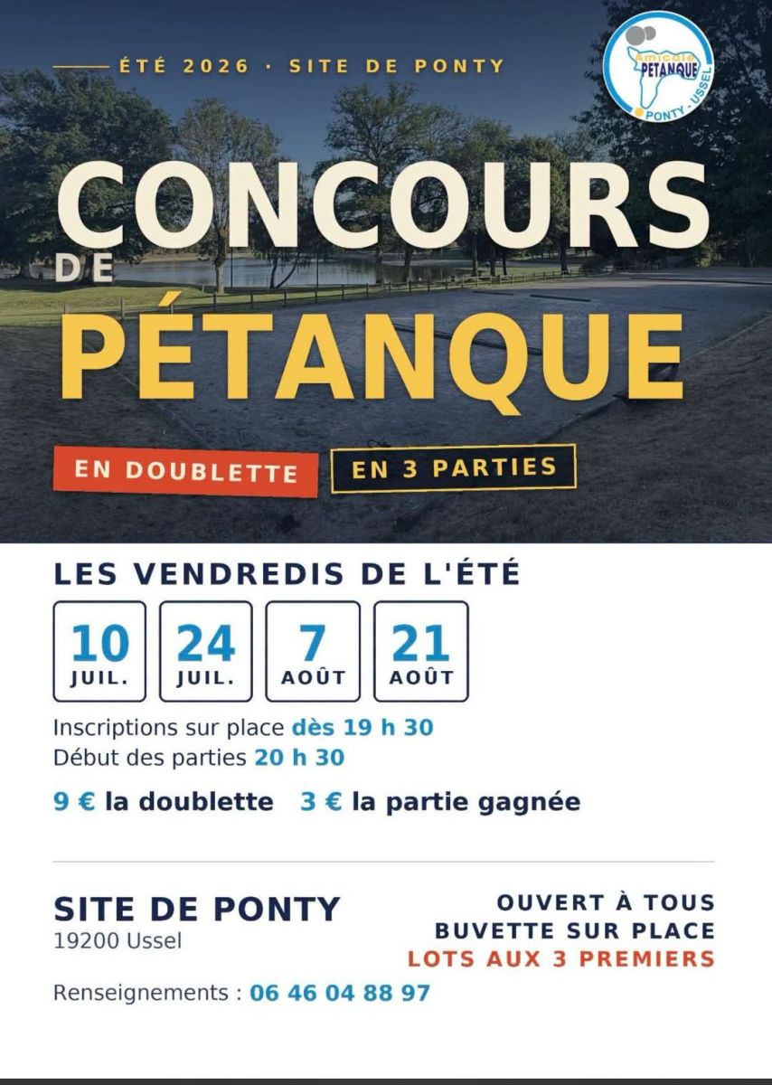Concours de pétanque ... - Crédit: Amicale pétanque ponty