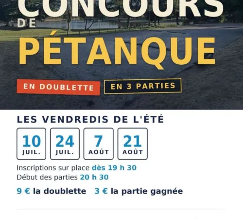 Concours de pétanque en doublette