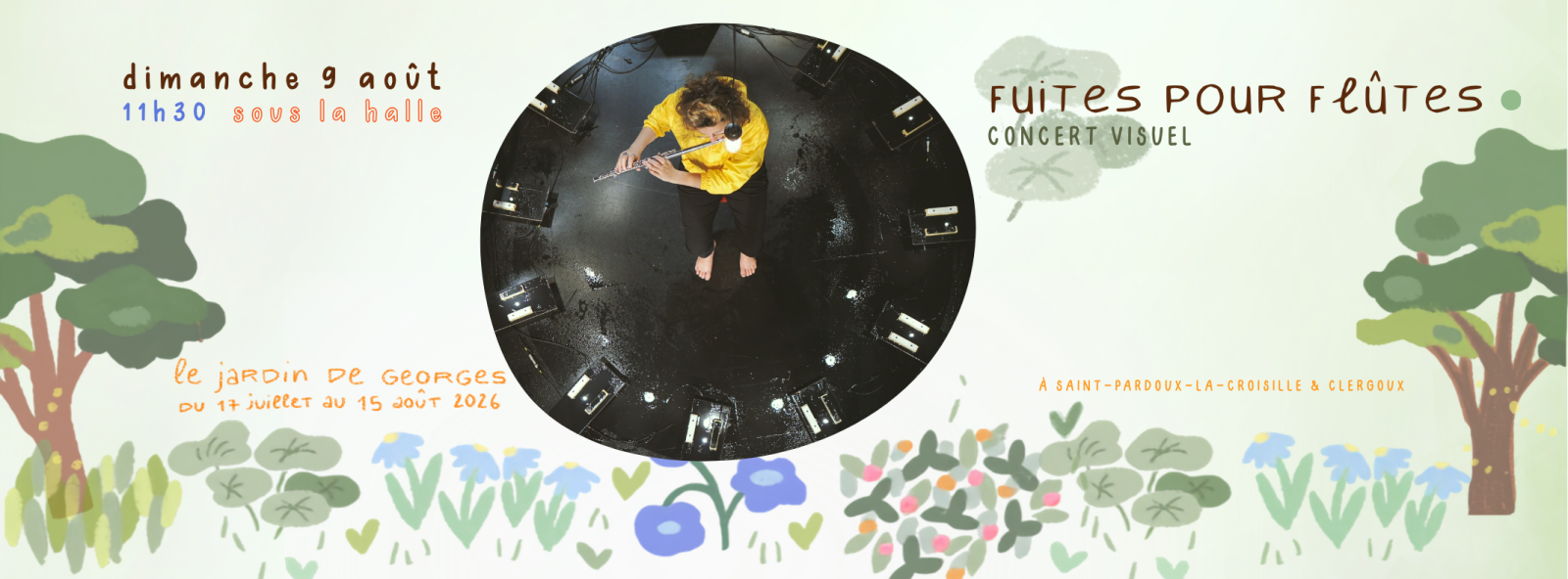 Concert visuel FUITES POUR FLÛTES - Festival Le Jardin de Georges