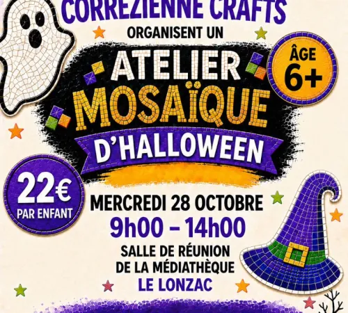 ATELIER MOSAÏQUE D’HALLOWEEN – À PARTIR DE 6 ANS