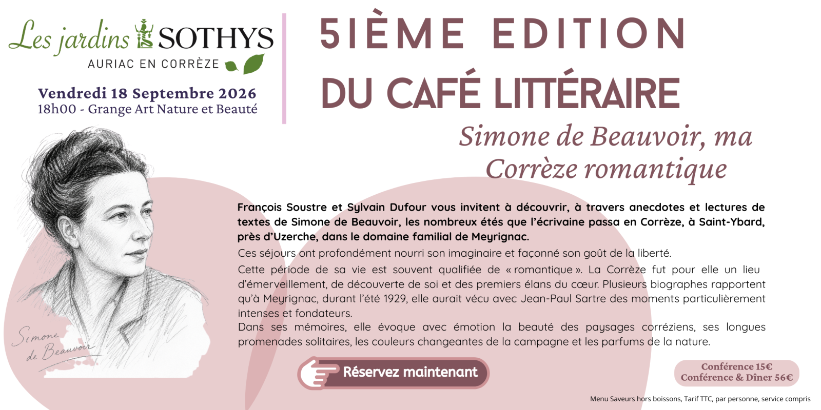 5e édition du Café Littéraire Simone de Beauvoir – Ma Corrèze romantique