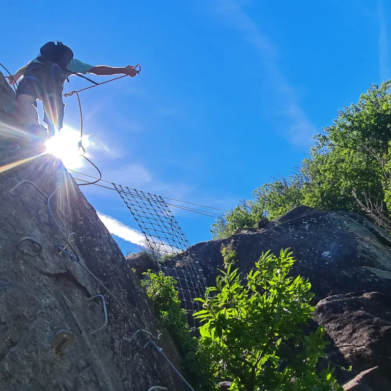 The Via ferrata le Saillant in Allassac