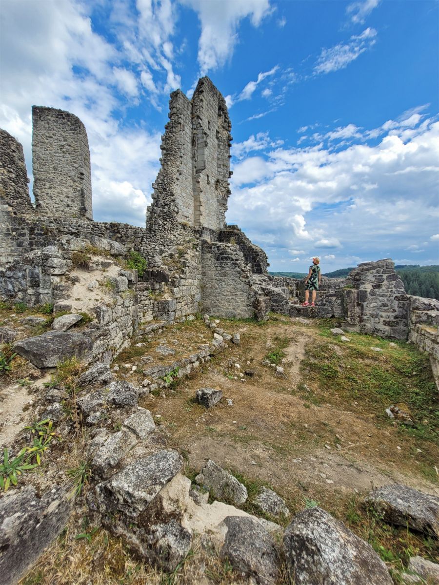 The Château de Ventadour square tower