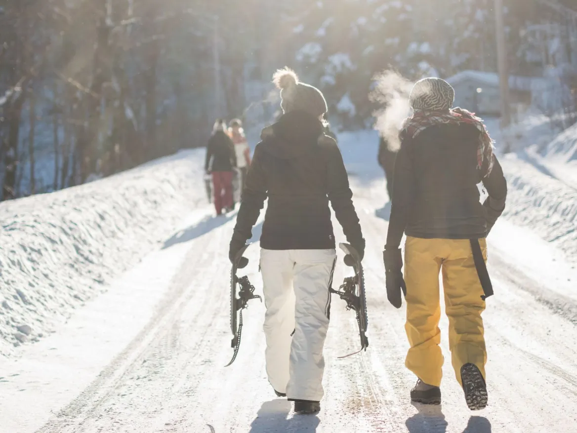 Doing winter sports in Corrèze