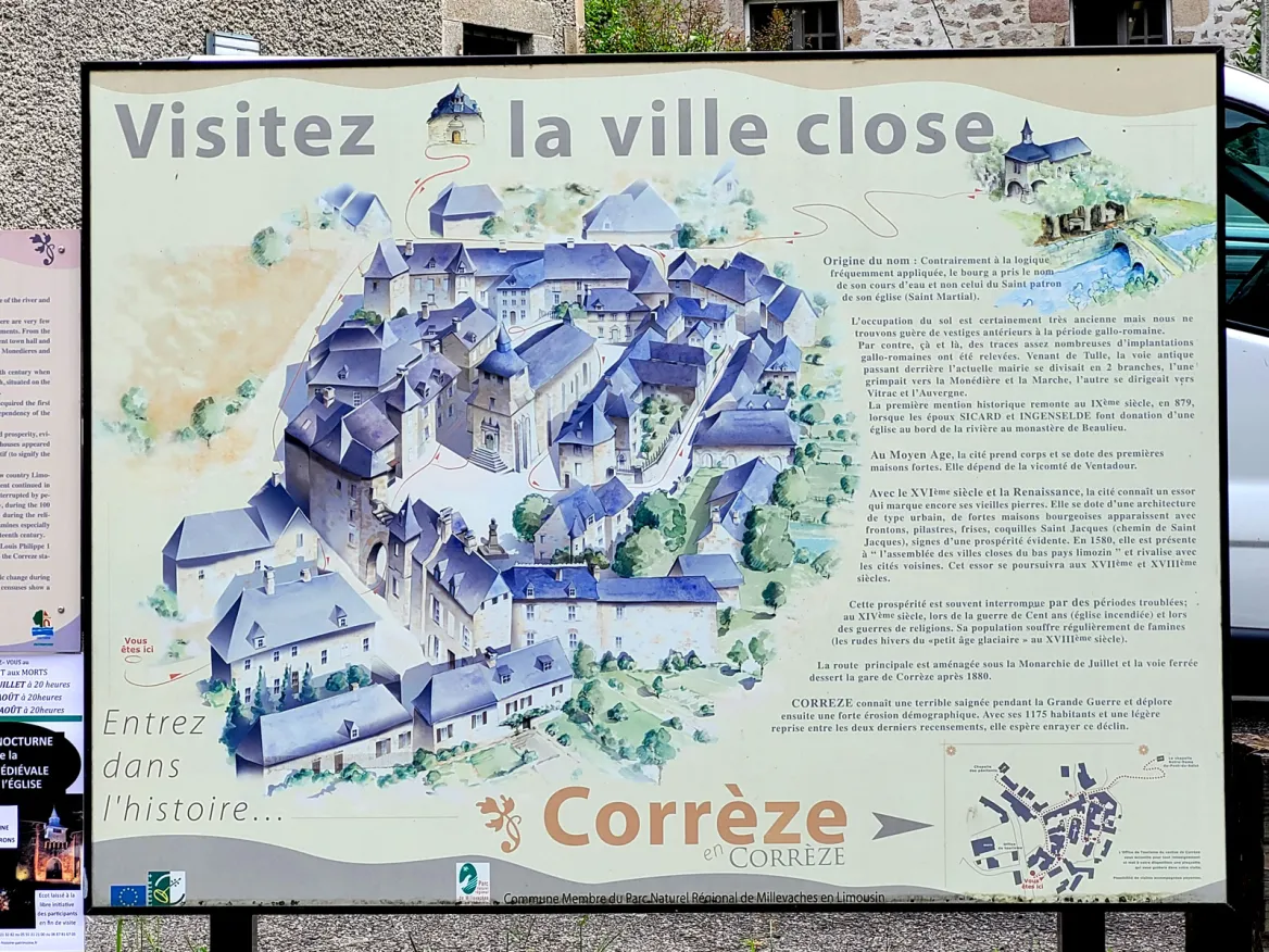 Corrèze le village panneau