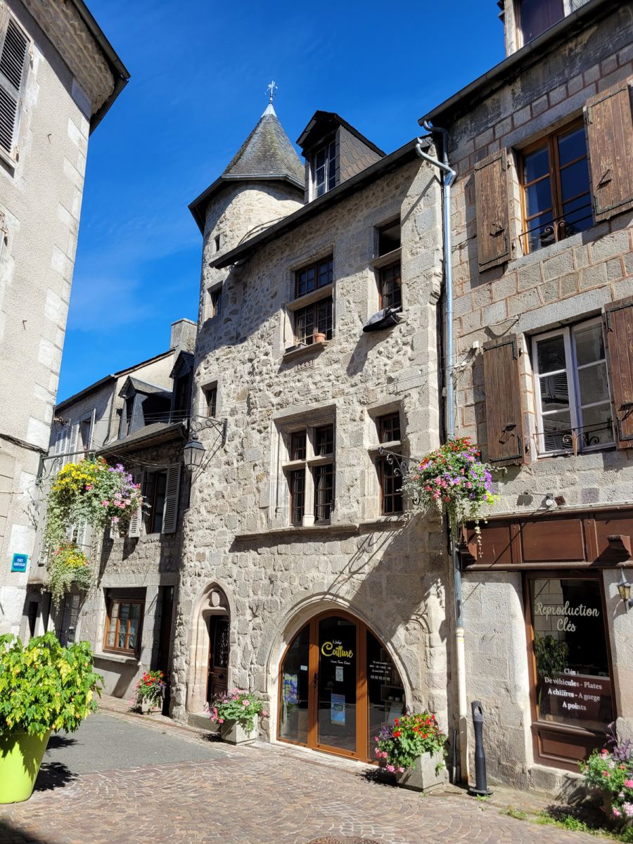 Medieval house with tower Ussel