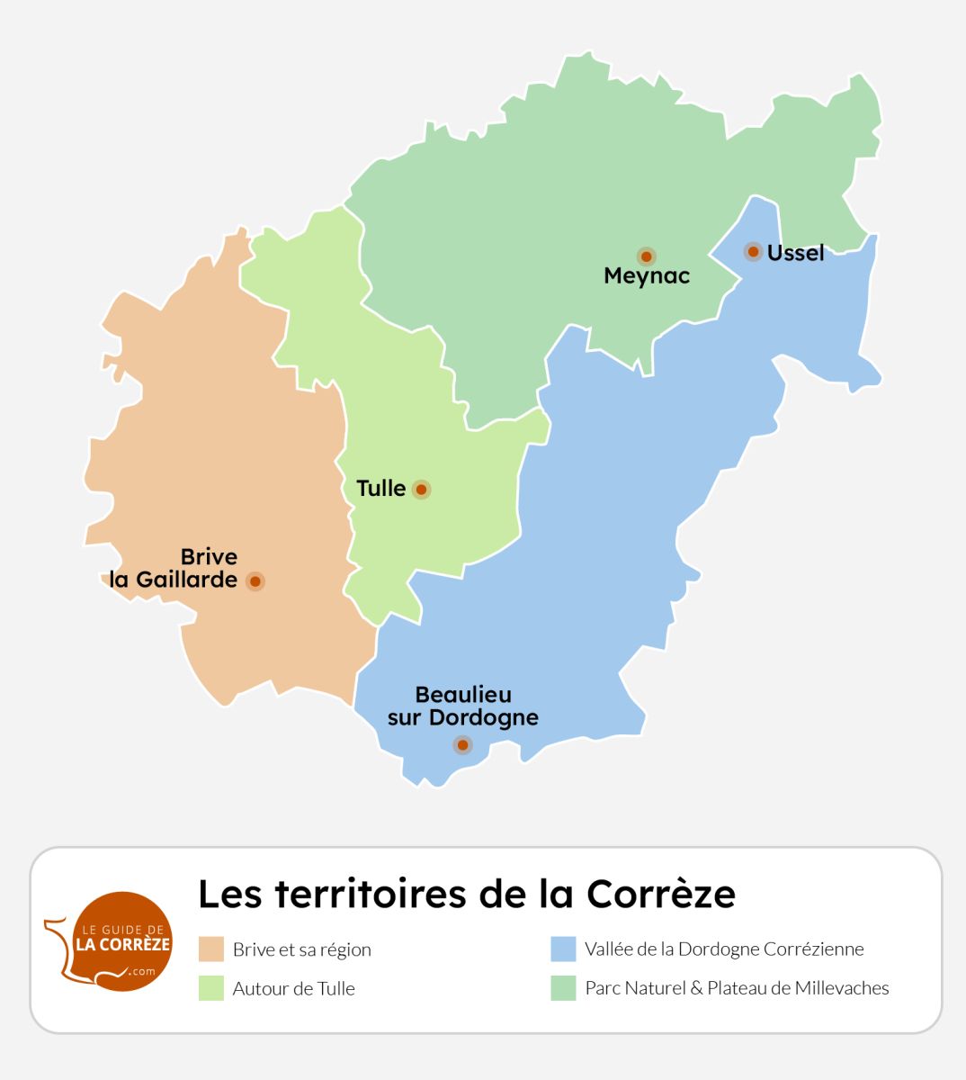 Map of Corrèze