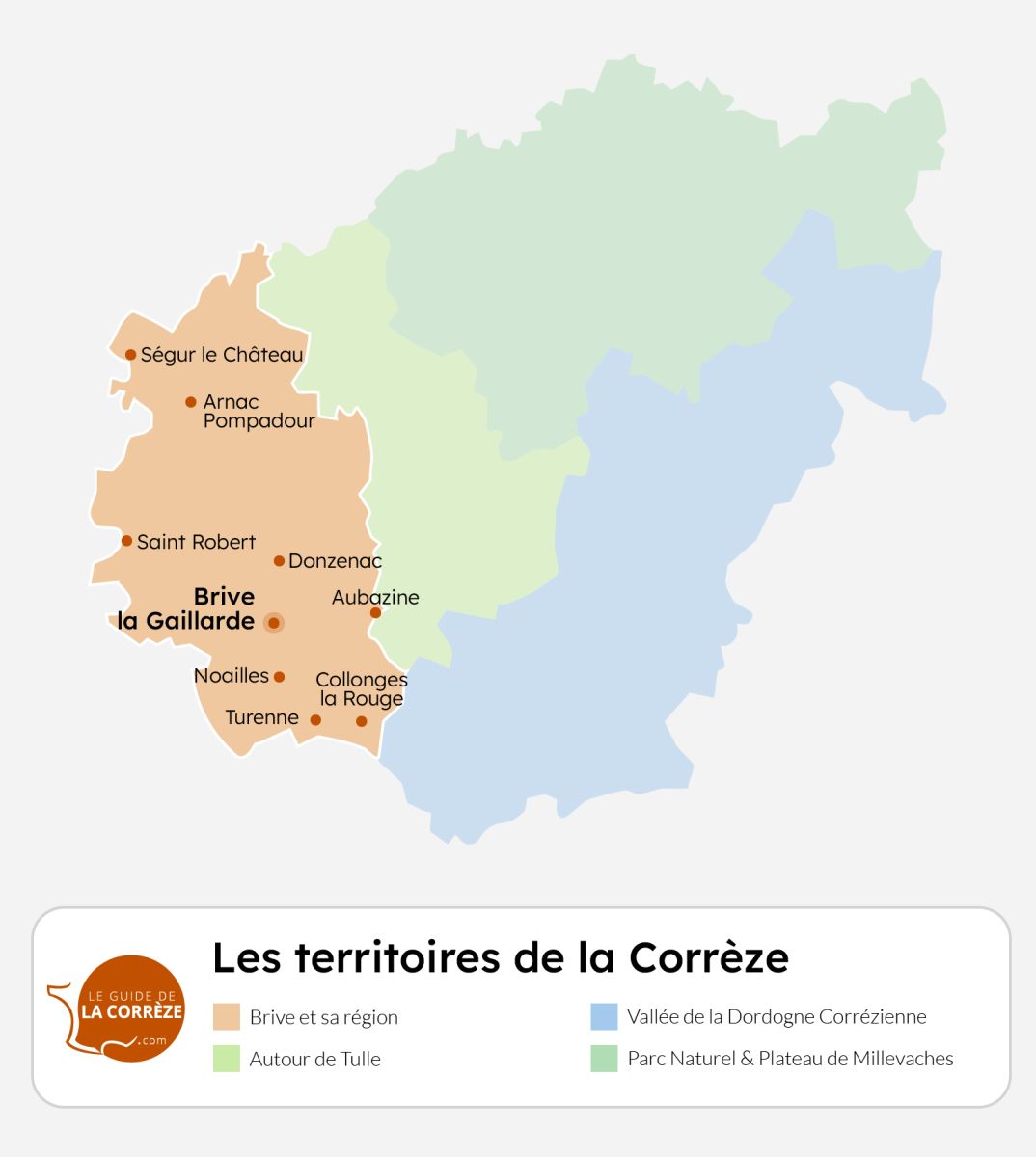 Map of Brive and its region